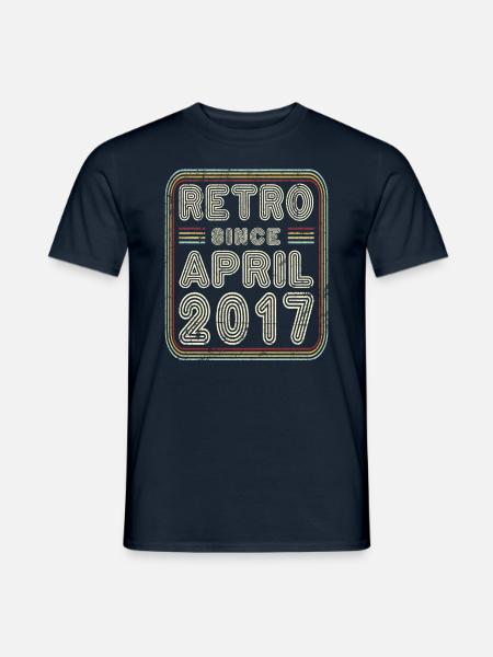 Birthday April 2017 Retro Gift - Men's T-Shirt - navy