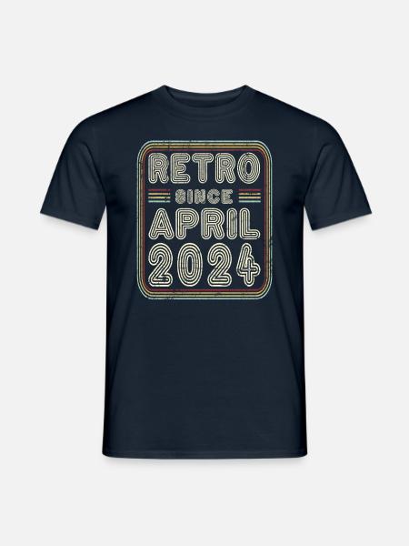 Birthday April 2024 Retro Gift - Men's T-Shirt - navy