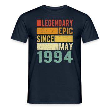 Geburtstag Mai 1994 Legendär Episch - Männer T-Shirt - Navy - Vorne - AI Model Male 178 light (178cm)