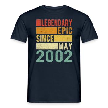 Anniversaire Mai 2002 Épopée légendaire - T-shirt homme - marine - Devant - AI Model Male 178 light (178cm)