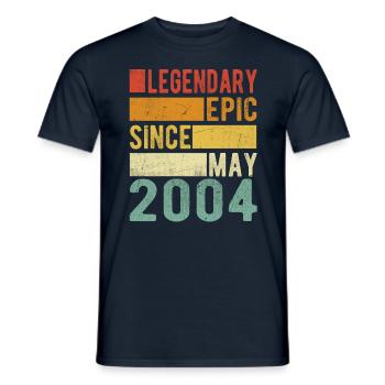 Birthday May 2004 Legendary Epic - Men's T-Shirt - navy - Front - AI Model Male 178 light (178cm)
