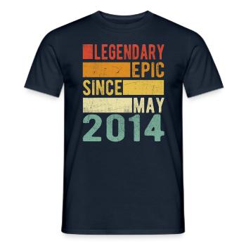 Anniversaire Mai 2014 Épopée légendaire - T-shirt homme - marine - Devant - AI Model Male 178 light (178cm)
