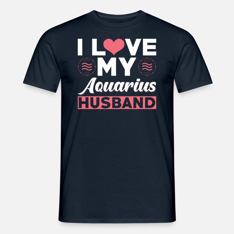 Ich Liebe meinen Wassermann Ehemann - Männer T-Shirt - Navy