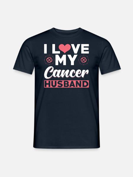 Ich Liebe meinen Krebs Ehemann - Männer T-Shirt - Navy