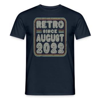 Birthday August 2022 Retro Gift - Men's T-Shirt - navy - Front - AI Model Male 178 light (178cm)