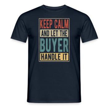 Käufer Retro Geschenk - Männer T-Shirt - Navy - Vorne - AI Model Male 178 light (178cm)
