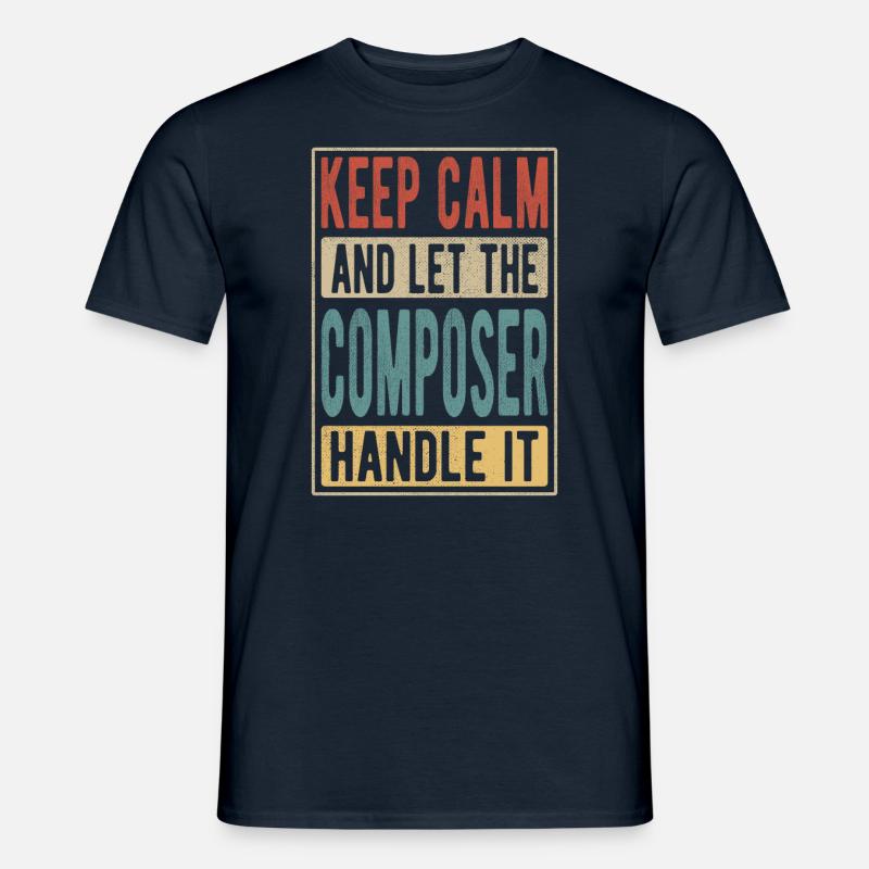 Komponist Retro Geschenk - Männer T-Shirt - Navy