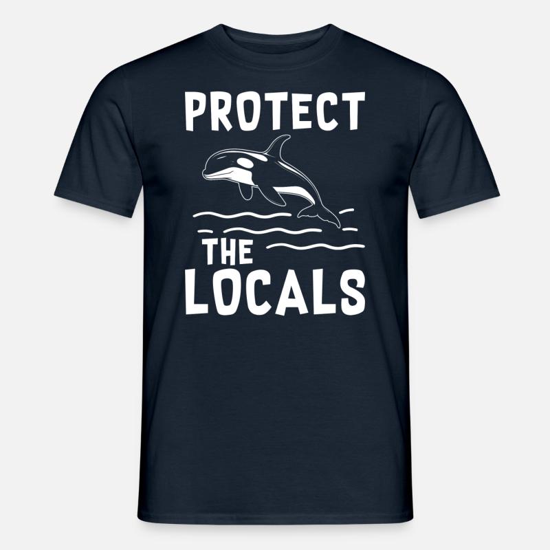 Orca Killer Wal Schutz Meereschützer - Männer T-Shirt - Navy