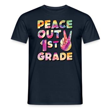 Peace Out 1. Klasse Letzter Schultag - Männer T-Shirt - Navy - Vorne - AI Model Male 178 light (178cm)