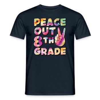 Peace Out 1. Klasse Letzter Schultag - Männer T-Shirt - Navy - Vorne - AI Model Male 178 light (178cm)