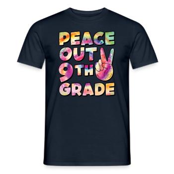 Peace Out 1. Klasse Letzter Schultag - Männer T-Shirt - Navy - Vorne - AI Model Male 178 light (178cm)
