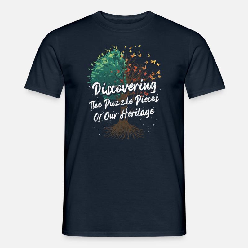 Genealogie Spruch - Männer T-Shirt - Navy