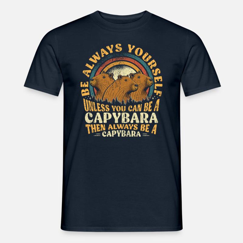 Capybara Sei Immer Du Selbst - Männer T-Shirt - Navy