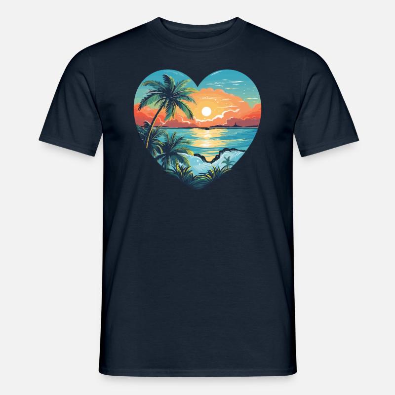 Strand Liebe - Männer T-Shirt - Navy