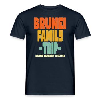 Brunei Family Trip Urlaub - Männer T-Shirt - Navy - Vorne - AI Model Male 178 light (178cm)