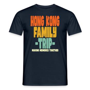 Hong Kong Family Trip Urlaub - Männer T-Shirt - Navy - Vorne - AI Model Male 178 light (178cm)