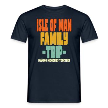 Vacances en famille à l’île de Man - T-shirt homme - marine - Devant - AI Model Male 178 light (178cm)