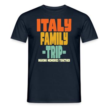 Italie Vacances en famille - T-shirt homme - marine - Devant - AI Model Male 178 light (178cm)