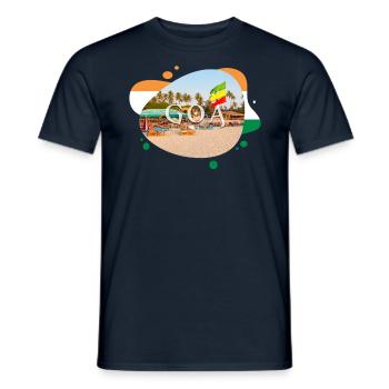 Goa Inde Souvenir - T-shirt homme - marine - Devant - AI Model Male 178 light (178cm)