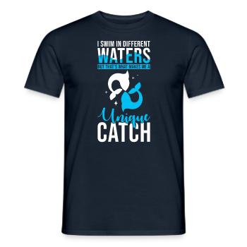 Pisces Zodiac Astrology Horoscope - Men's T-Shirt - navy - Front - AI Model Male 178 light (178cm)