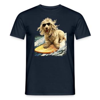 Maremmano Abruzzese German Shepherd Surfer - Men's T-Shirt - navy - Front - AI Model Male 178 light (178cm)