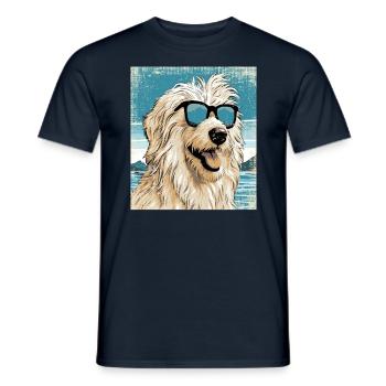 Maremmano Abruzzese German Shepherd - Men's T-Shirt - navy - Front - AI Model Male 178 light (178cm)