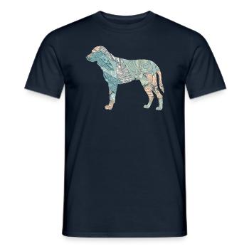 Kangal Berger Chien Race Floral - T-shirt homme - marine - Devant - AI Model Male 178 light (178cm)