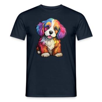 Puppy Dog Arc-en-ciel - T-shirt homme - marine - Devant - AI Model Male 178 light (178cm)