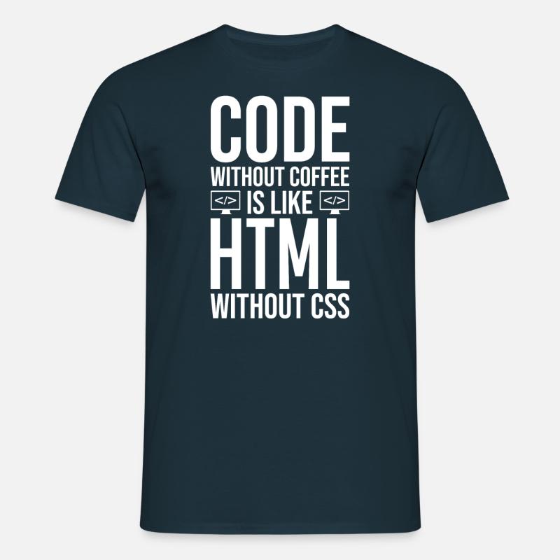 Coder Café Cadeau - T-shirt Homme - marine
