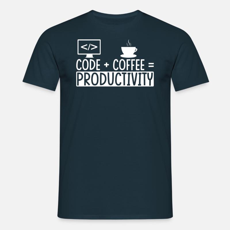 Coder Café Cadeau - T-shirt Homme - marine