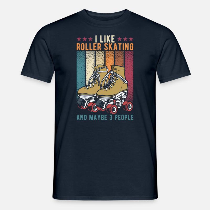 Rollerskating Retro - Männer T-Shirt - Navy