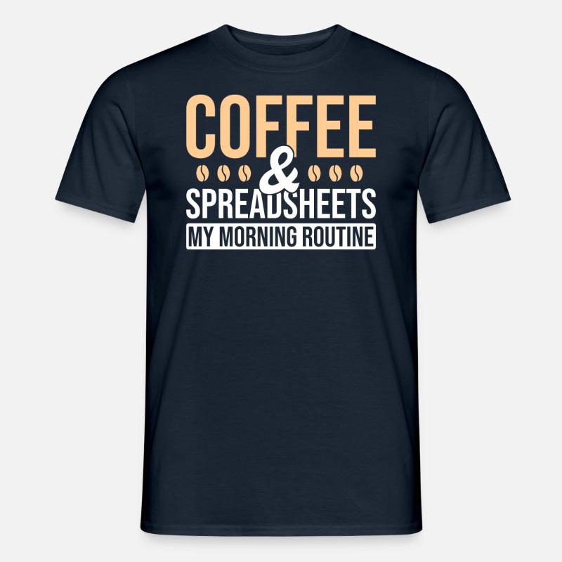 Café de table comptable - T-shirt homme - marine