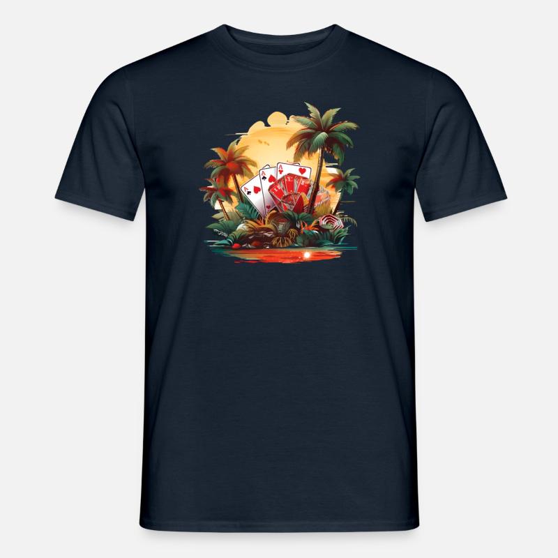 Kasyno - T-shirt męski - granatowy