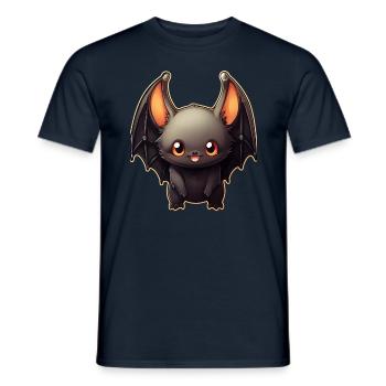 Bat Anime Halloween - Men's T-Shirt - navy - Front - AI Model Male 178 light (178cm)