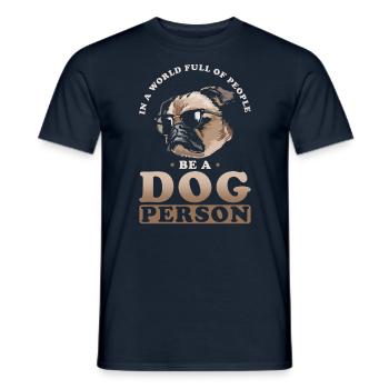 Dog Man Dog Cute - Men's T-Shirt - navy - Front - AI Model Male 178 light (178cm)