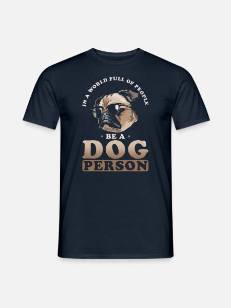 Dog Man Dog Cute - Men's T-Shirt - navy