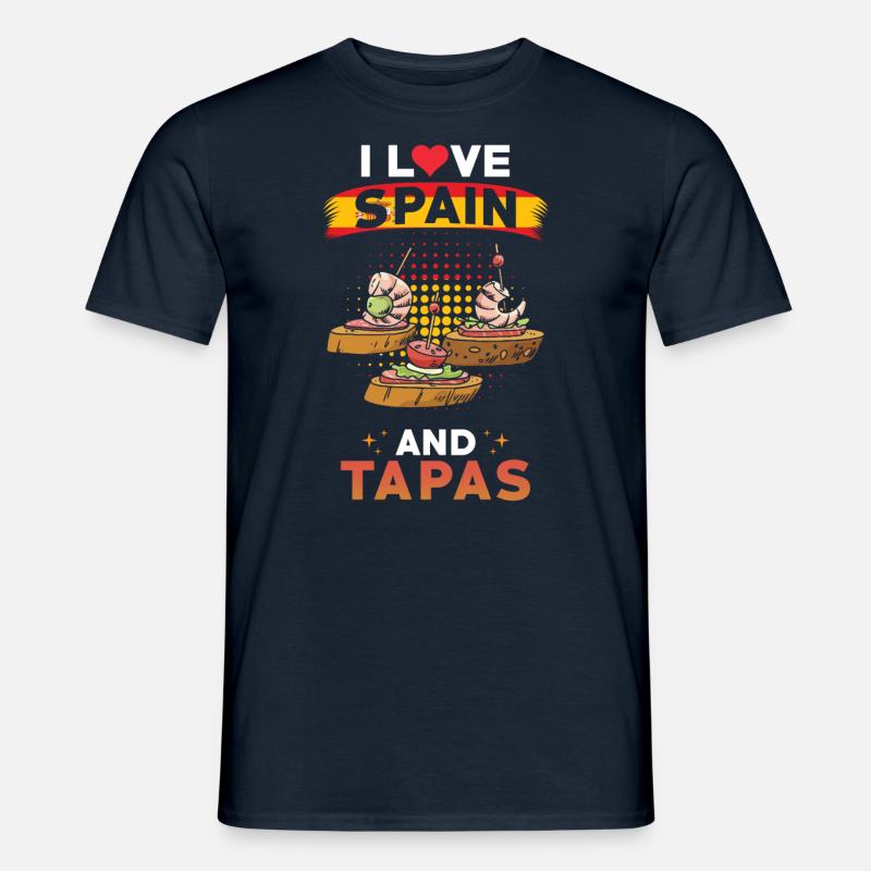Tapas Spanien Spanische Küche - Männer T-Shirt - Navy