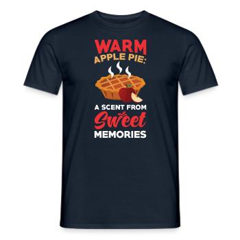 Gâteau chaud à la tarte aux pommes - T-shirt homme - marine - Devant - AI Model Male 178 light (178cm)