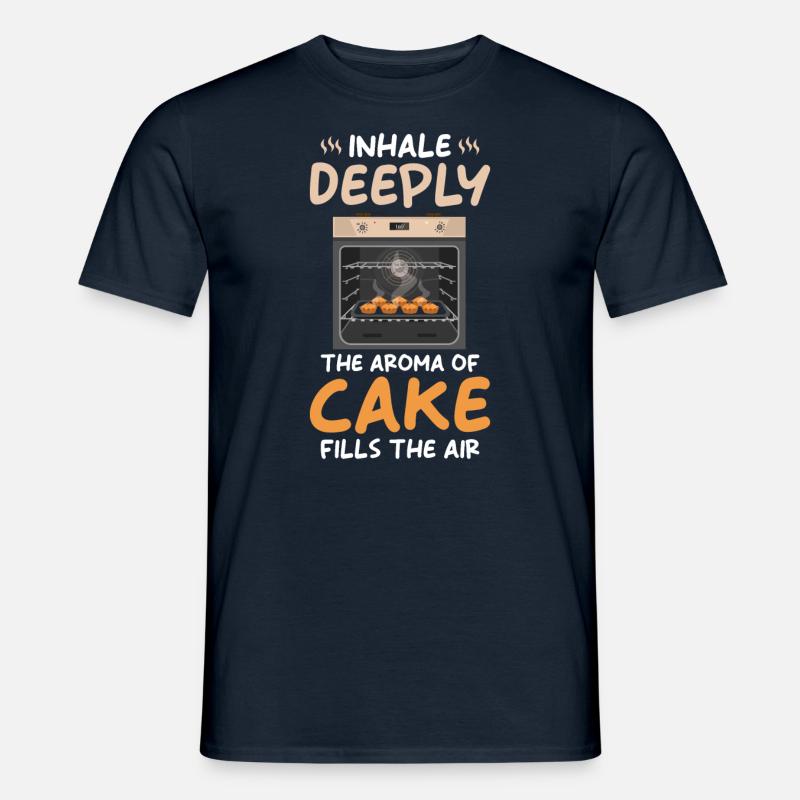 Kuchen Backen Bäcker Bäckerei - Männer T-Shirt - Navy