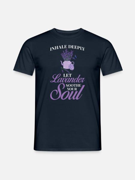 Lavendel Lavendelblüte Ätherisches Öl Lavendelduft - Männer T-Shirt - Navy