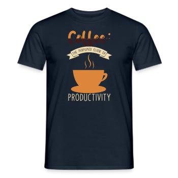 Coffee Caffeine Morning Coffee Scent - Men's T-Shirt - navy - Front - AI Model Male 178 light (178cm)