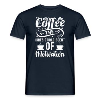 Coffee Caffeine Morning Motivation - Men's T-Shirt - navy - Front - AI Model Male 178 light (178cm)