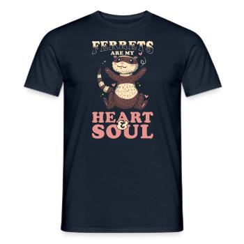 Ferret gift for ferret owners - Men's T-Shirt - navy - Front - AI Model Male 178 light (178cm)
