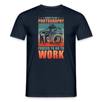 Photographe Né pour photographier pour travailler - T-shirt homme - marine - Devant - AI Model Male 178 light (178cm)