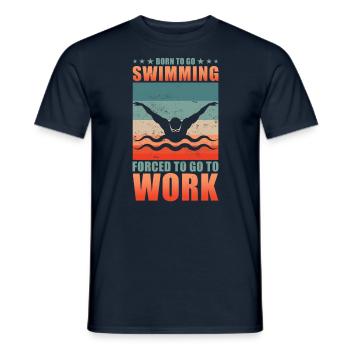 Schwimmer Geschenk Schwimmen Sport - Männer T-Shirt - Navy - Vorne - AI Model Male 178 light (178cm)