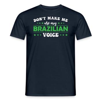 Don't force me to use my Jamaican voice - Men's T-Shirt - navy - Front - AI Model Male 178 light (178cm)