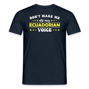 Ne me forcez pas à donner mon équatorien - T-shirt homme - marine - Devant - AI Model Male 178 light (178cm)
