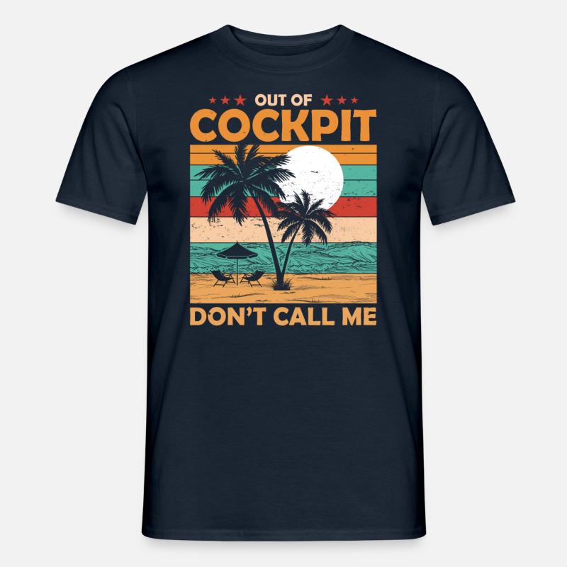 Pilot Rente Geschenk - Männer T-Shirt - Navy