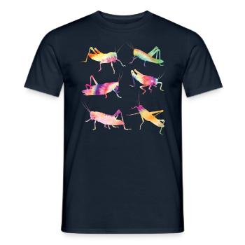Grasshopper TIE DYE Vintage Grasshopper - T-shirt homme - marine - Devant - AI Model Male 178 light (178cm)