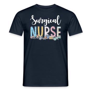 Gift idea for surgical nurses - Men's T-Shirt - navy - Front - AI Model Male 178 light (178cm)